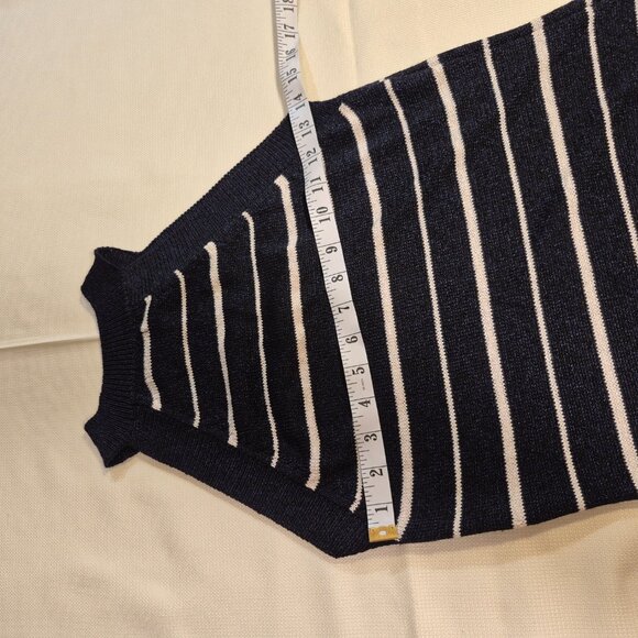 MASSIMO DUTTI Striped Tank Top In Navy - Picture 7 of 9